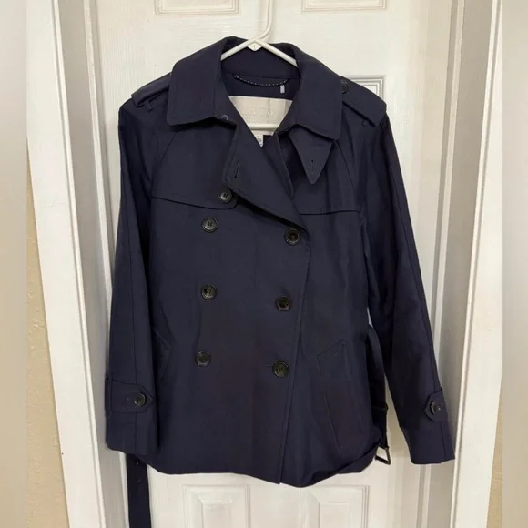 Coach Dark Blue Trench Coat - Picture 3 of 7